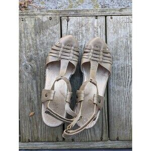 Jambu Shoes Boho Minimalist Ruby Leather Heel Clogs Women Size 7.5